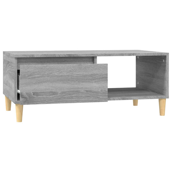 Grauer Couchtisch Denissa 90x50x36,5cm (Holz)