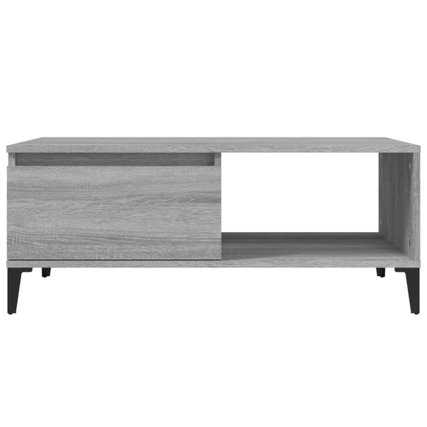 Grauer Couchtisch Keisha 90x50x36,5cm (Holz)