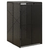 Mülleimerbox Dominik, Schwarz, 70x80x117cm (Polyrattan)