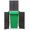 Mülleimerbox Dominik, Schwarz, 70x80x117cm (Polyrattan)