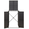 Mülleimerbox Dominik, Schwarz, 70x80x117cm (Polyrattan)