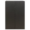 Mülleimerbox Dominik, Schwarz, 70x80x117cm (Polyrattan)