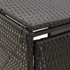 Mülleimerbox Dominik, Schwarz, 70x80x117cm (Polyrattan)