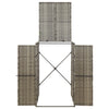 Grauer Mülltonnenunterstand Dominik 70x80x117cm (Polyrattan)