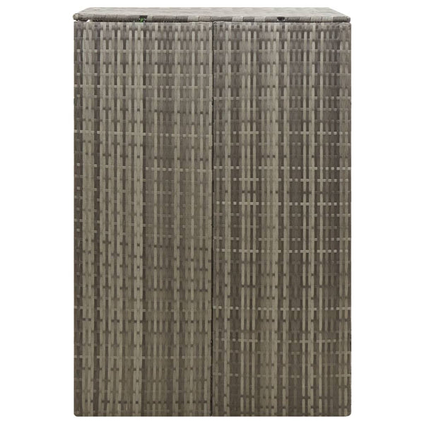 Grauer Mülltonnenunterstand Dominik 70x80x117cm (Polyrattan)