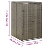 Grauer Mülltonnenunterstand Dominik 70x80x117cm (Polyrattan)