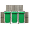 Grauer Dreifach-Mülleimerunterstand Dominik 207x80x117cm (Polyrattan)