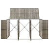 Grauer Dreifach-Mülleimerunterstand Dominik 207x80x117cm (Polyrattan)