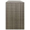 Grauer Dreifach-Mülleimerunterstand Dominik 207x80x117cm (Polyrattan)