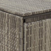 Grauer Dreifach-Mülleimerunterstand Dominik 207x80x117cm (Polyrattan)
