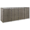 Graue Mülltonnenbox Dominik 274x80x117cm für vier Behälter (Polyrattan)