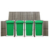 Graue Mülltonnenbox Dominik 274x80x117cm für vier Behälter (Polyrattan)