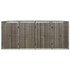 Graue Mülltonnenbox Dominik 274x80x117cm für vier Behälter (Polyrattan)