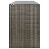 Graue Mülltonnenbox Dominik 274x80x117cm für vier Behälter (Polyrattan)