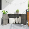 Grauer Garten-Aufbewahrungsschrank Butila 100x55,5x80cm (Polyrattan)