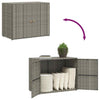 Grauer Garten-Aufbewahrungsschrank Butila 100x55,5x80cm (Polyrattan)