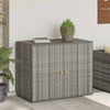 Grauer Garten-Aufbewahrungsschrank Butila 100x55,5x80cm (Polyrattan)