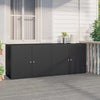 Schwarzer Gartenaufbewahrungsschrank Verturia 198x55,5x80cm (Polyrattan)