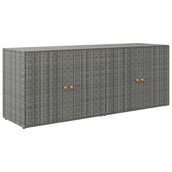 Harmaa puutarhan säilytyskaappi Verturia 198x55,5x80cm (polyrottinki)