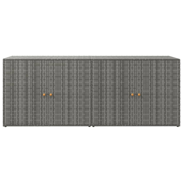 Harmaa puutarhan säilytyskaappi Verturia 198x55,5x80cm (polyrottinki)