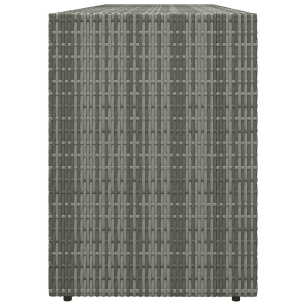 Harmaa puutarhan säilytyskaappi Verturia 198x55,5x80cm (polyrottinki)