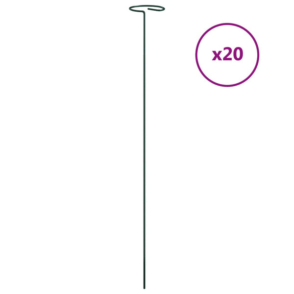 Grüne Gartenpflanzenstützen Ilelida 61cm (20 Stück Stahl)