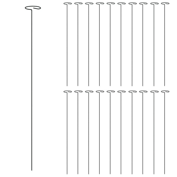 Grüne Gartenpflanzenstützen Ilelida 61cm (20 Stück Stahl)