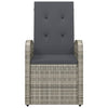 Graue Outdoor-Liegestühle mit Kissen Sagheb (2 St. Polyrattan)