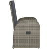 Graue Outdoor-Liegestühle mit Kissen Sagheb (2 St. Polyrattan)
