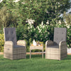 Graue Outdoor-Liegestühle mit Kissen Sagheb (2 St. Polyrattan)