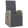 Graue Outdoor-Lounge-Sessel mit Kissen Roseanne (2 Stk. Polyrattan)