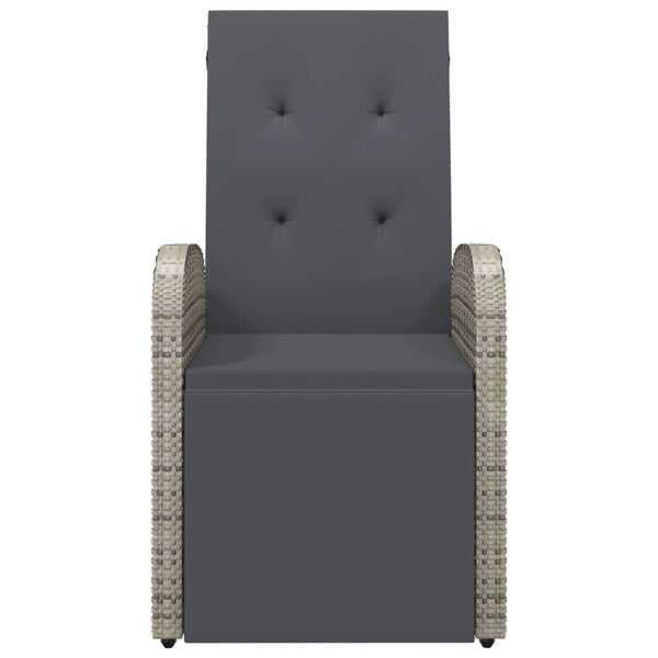 Graue Outdoor-Lounge-Sessel mit Kissen Roseanne (2 Stk. Polyrattan)