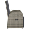 Graue Outdoor-Lounge-Sessel mit Kissen Roseanne (2 Stk. Polyrattan)