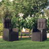 Schwarze Gartenliegen mit Kissen Miluc (2 Stück Polyrattan)