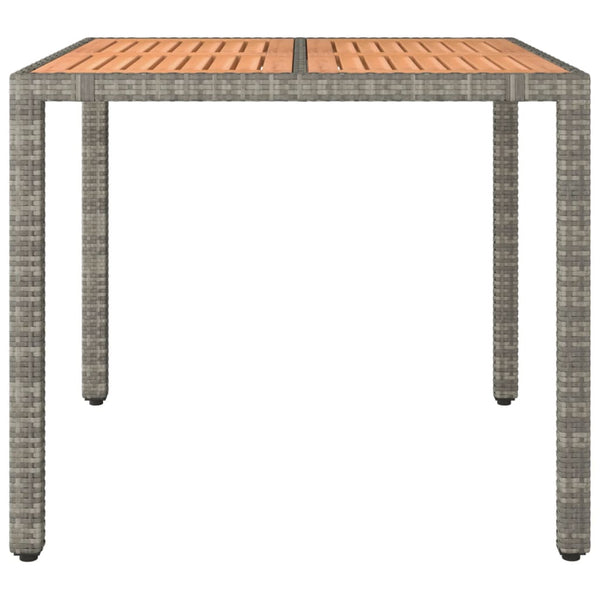 Teodosea grauer Gartentisch (Akazie / Polyrattan)