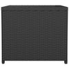Schwarzer Beistelltisch Briceag (Polyrattan / gehärtetes Glas)