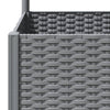 Hellgrauer Blumenkasten mit Spalier Ticu 120x40x136cm (PP)