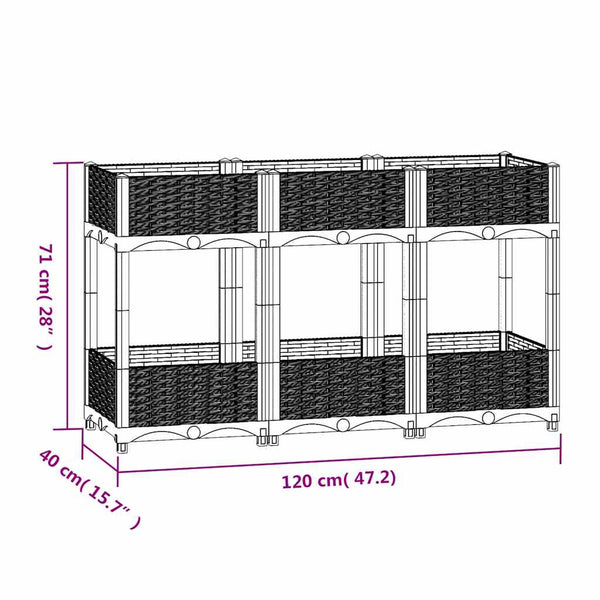 Blumenkasten Abelardo 120x40x71cm hohes Modell (Polypropylen)