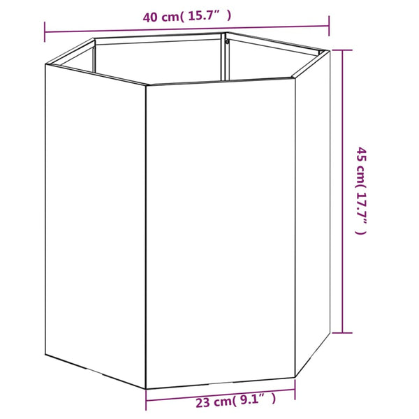 Rostige Pflanzkasten Selime 40x40x45cm (Cortenstahl)