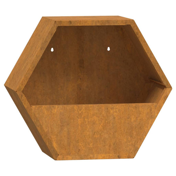 Rost Cortenstahl Blumenkästen Wes 30x10x25cm (2 Stück)