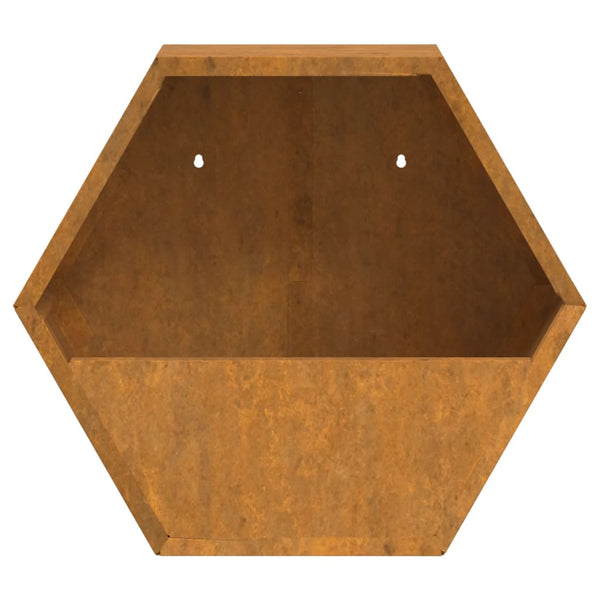 Rost Cortenstahl Blumenkästen Wes 30x10x25cm (2 Stück)