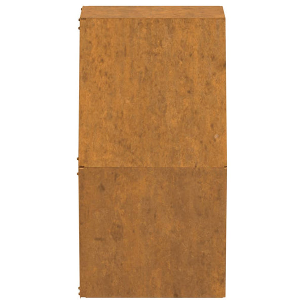 Rost Cortenstahl Blumenkästen Wes 30x10x25cm (2 Stück)