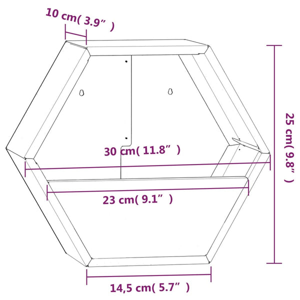 Rost Cortenstahl Blumenkästen Wes 30x10x25cm (2 Stück)