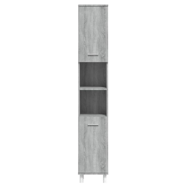 Grauer Sonoma Badezimmerschrank Staji 30x30x179cm (Holz)