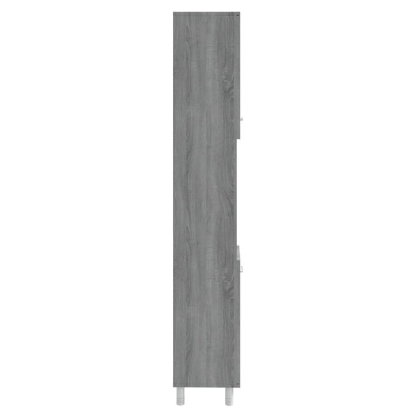 Grauer Sonoma Badezimmerschrank Staji 30x30x179cm (Holz)