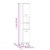 Grauer Sonoma Badezimmerschrank Staji 30x30x179cm (Holz)