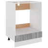Grauer Ofenschrank Pompilas 60x46x81,5cm (Holz)