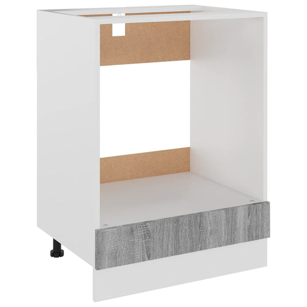 Grauer Ofenschrank Pompilas 60x46x81,5cm (Holz)