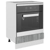 Grauer Ofenschrank Pompilas 60x46x81,5cm (Holz)
