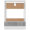 Grauer Ofenschrank Pompilas 60x46x81,5cm (Holz)